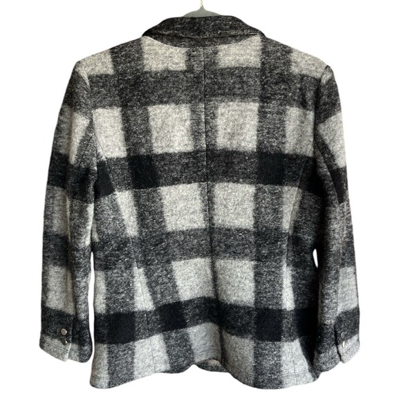 Banana Republic Heritage Womens Size 6 Black Gray Wool Blend Jacket Long Sleeve - Picture 2 of 11